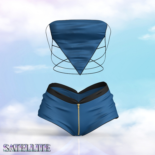 Second Life Marketplace - WAIFU Sam Outfit Navy